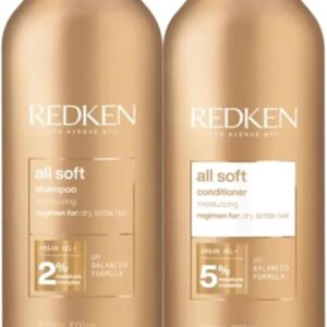 Redken All Soft Duo Kit (2 Produtos) Shampoo 1L + Condicionador 1L
